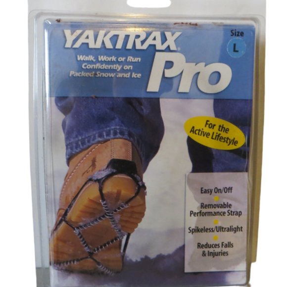 Two Pair YakTrak Pro Slip On Ice Grippers Size Large New - Picture 2 of 6